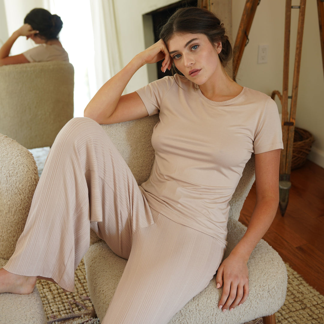 Pantalon côtelé décontracté