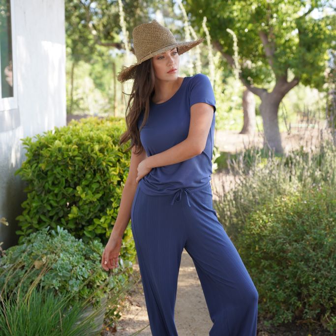 Pantalon côtelé décontracté