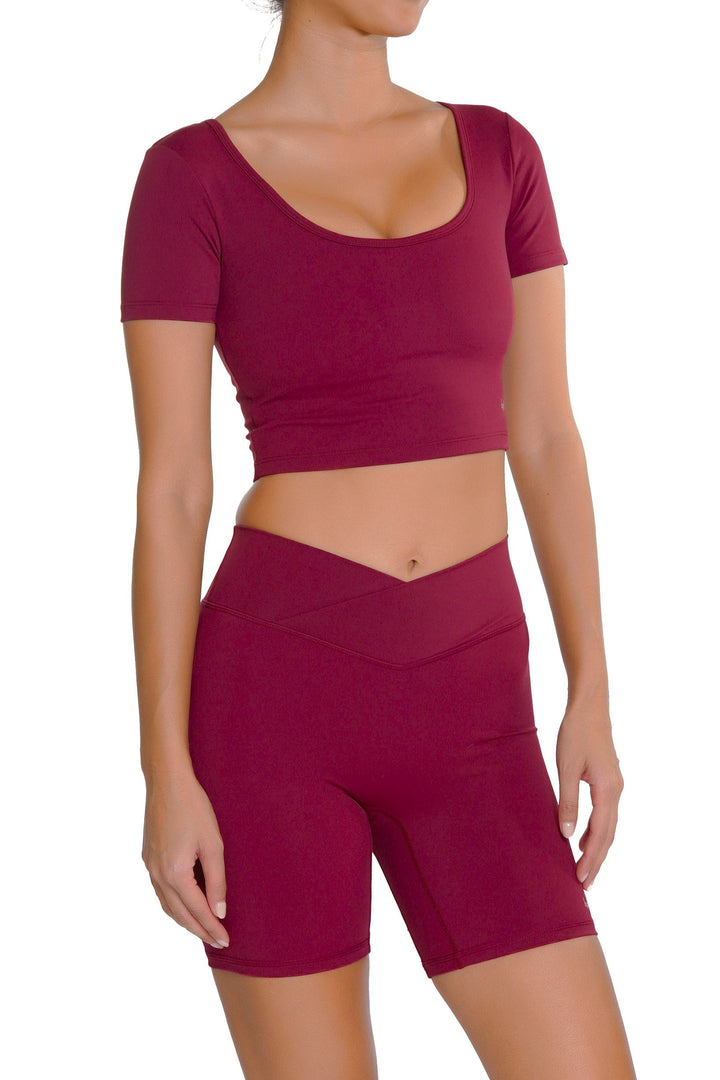 Bien Etre Tee-shirt de sport - Merlot